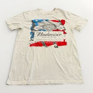 Budweiser Mens White 2024 King Of Beers Anheuser Busch T-Shirt Size M Medium
